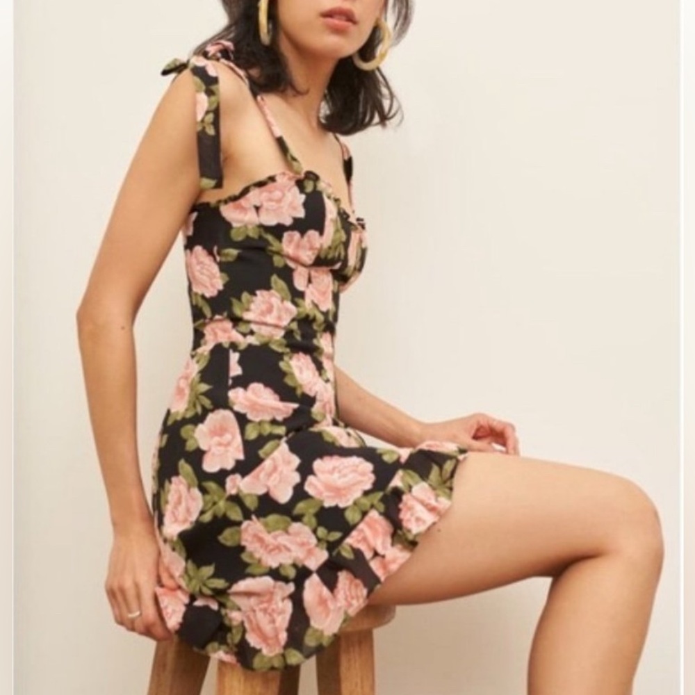 Reformation Christine Floral Mini Dress